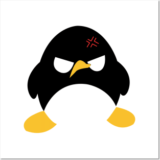 Minimalist Cute Angry Penguin Shirt Posters and Art